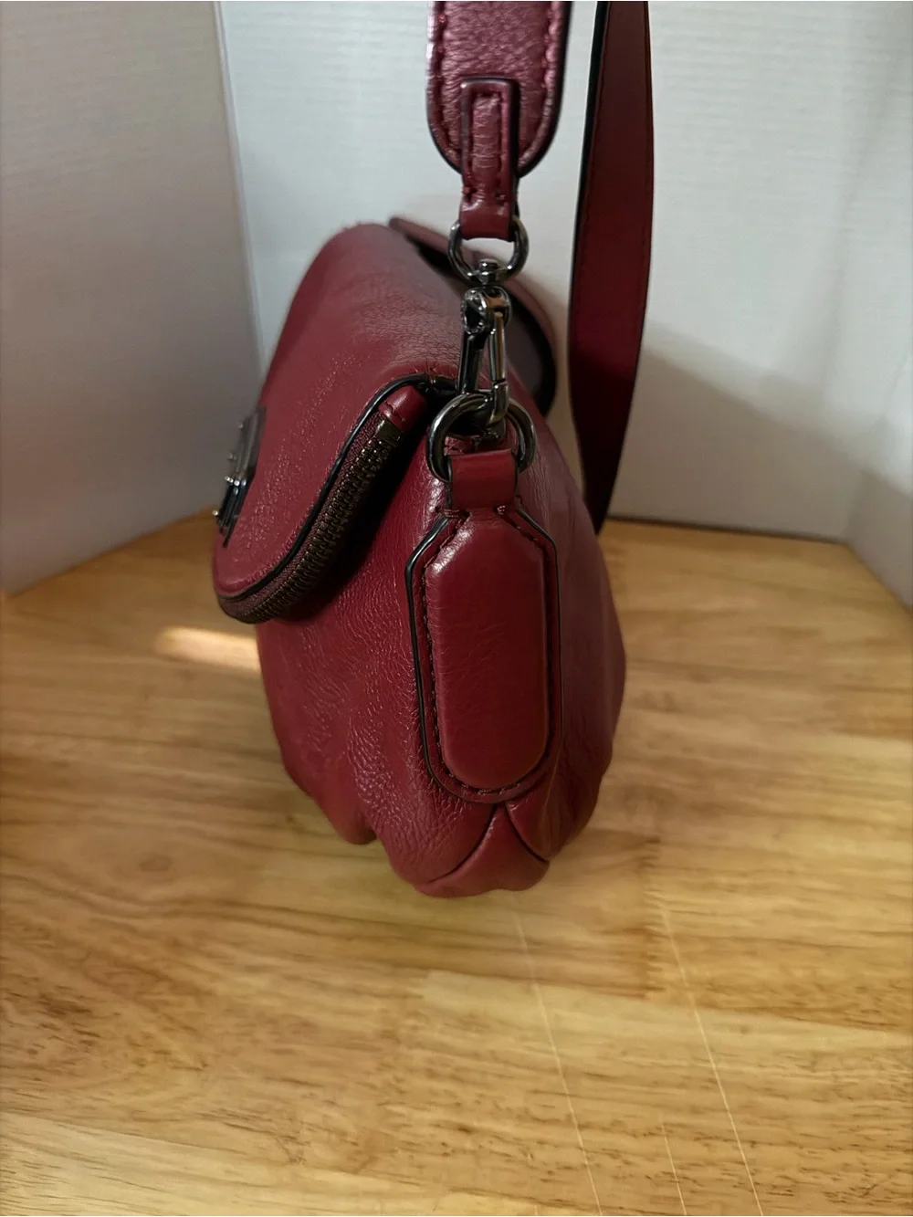 Marc by Marc Jacobs New Q Mini Natasha Red Leather Crossbody
